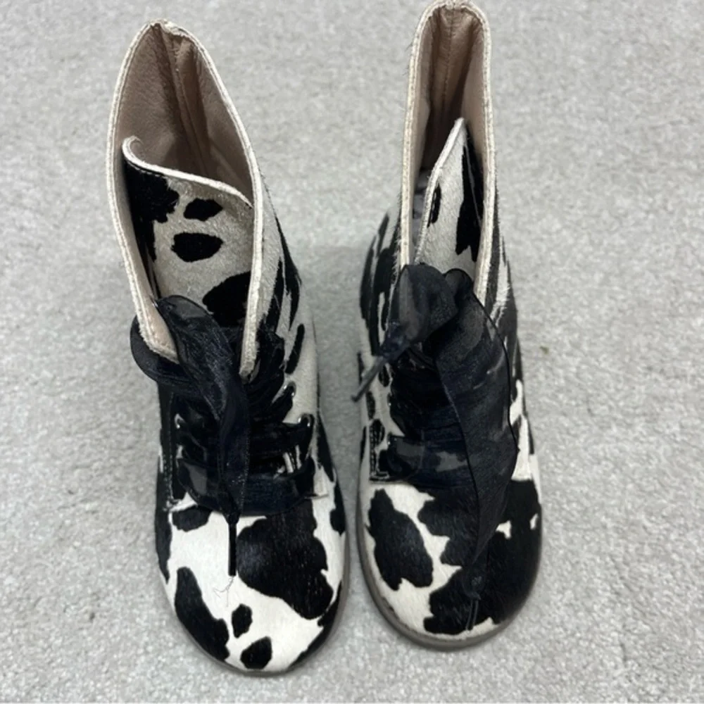 A‎ Bear Company Girls Cow Print Calf Hair Bootie SZ 13 New With Tags